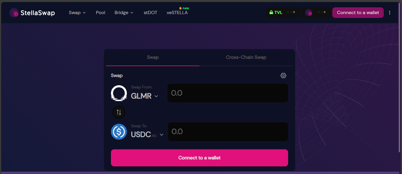 StellaSwap AMM and yield farming protocol on Moonbeam