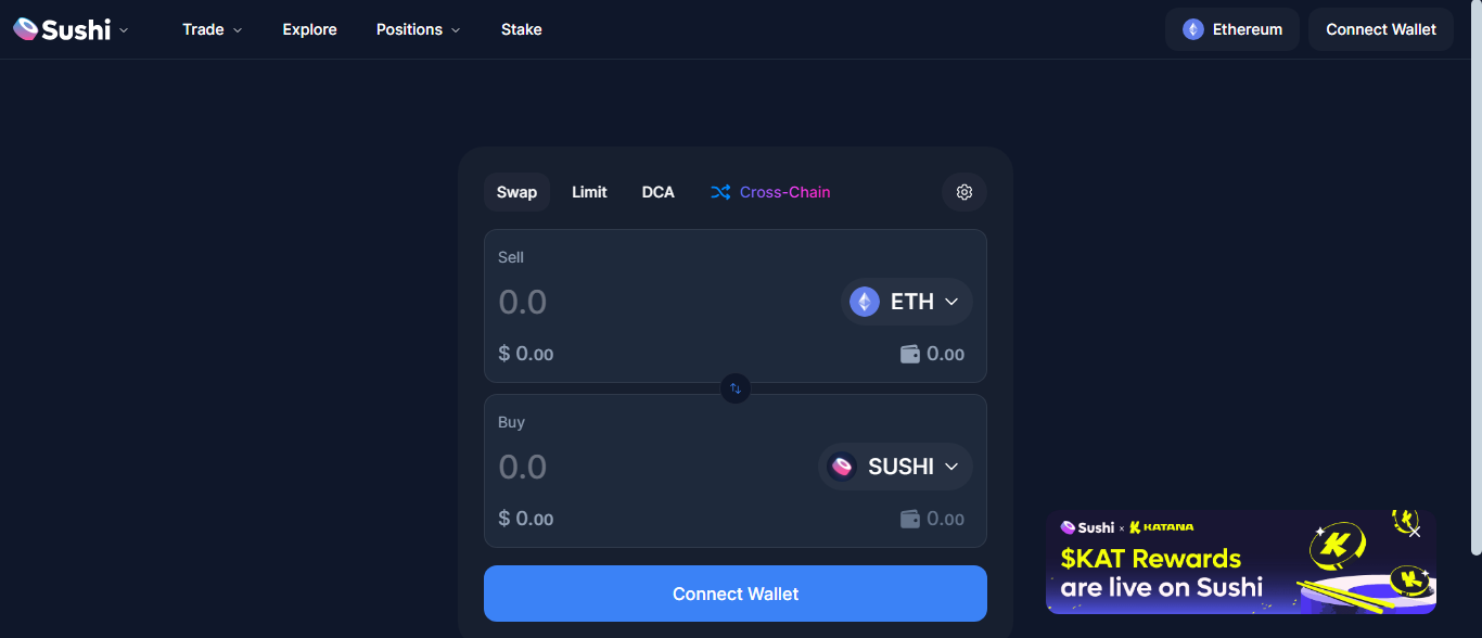 SushiSwap V3 on Arbitrum interface