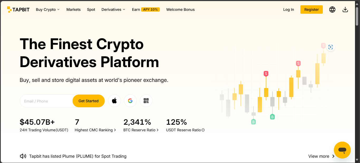 Tapbit crypto exchange platform