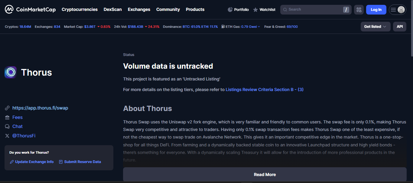 Thorus crypto exchange platform