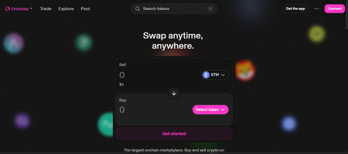 Uniswap V3 Optimism liquidity pools interface