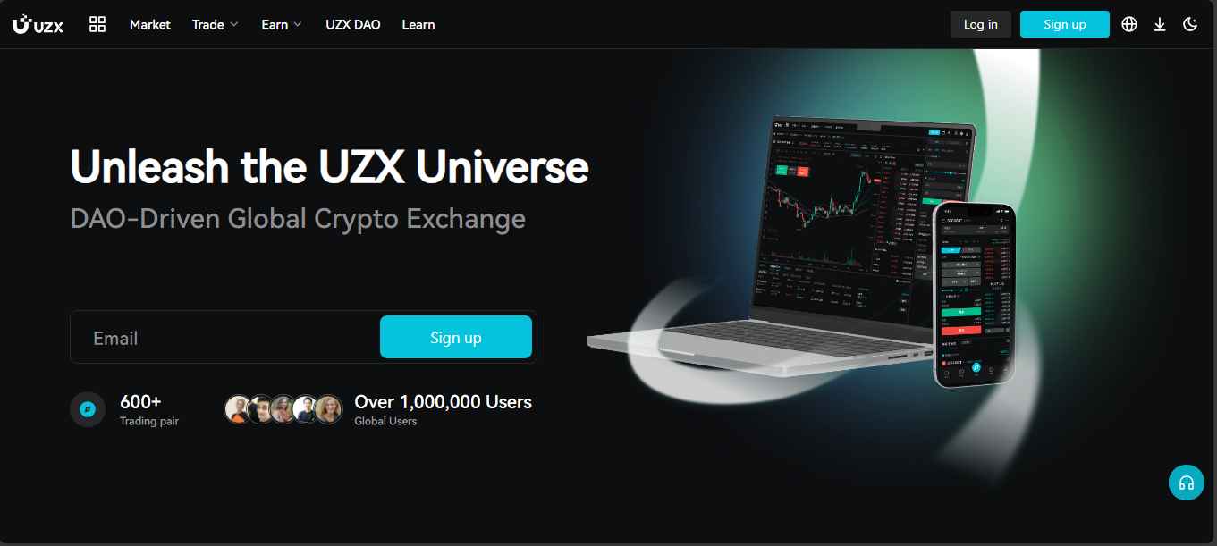 UZX DAO crypto exchange platform