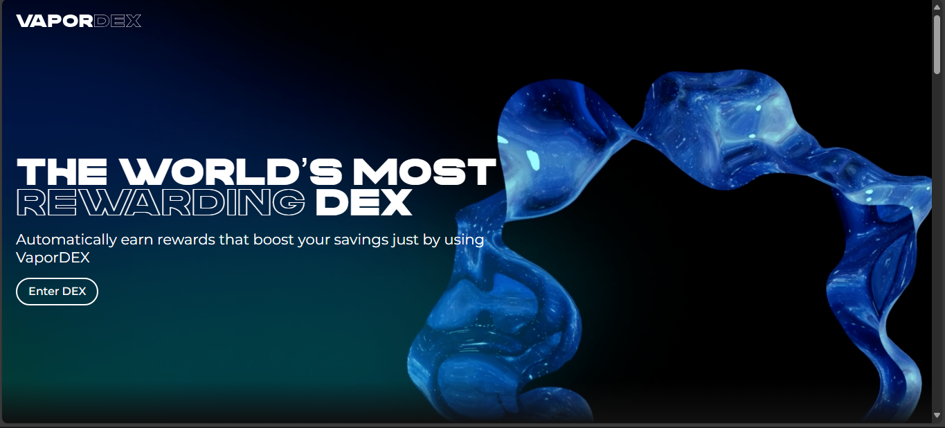 VaporDex multi-chain DeFi interface