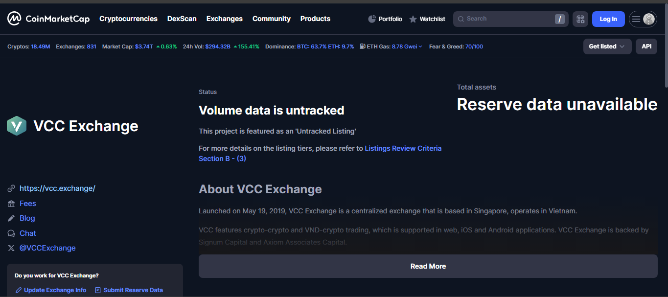 VCC Exchange Vietnam crypto platform