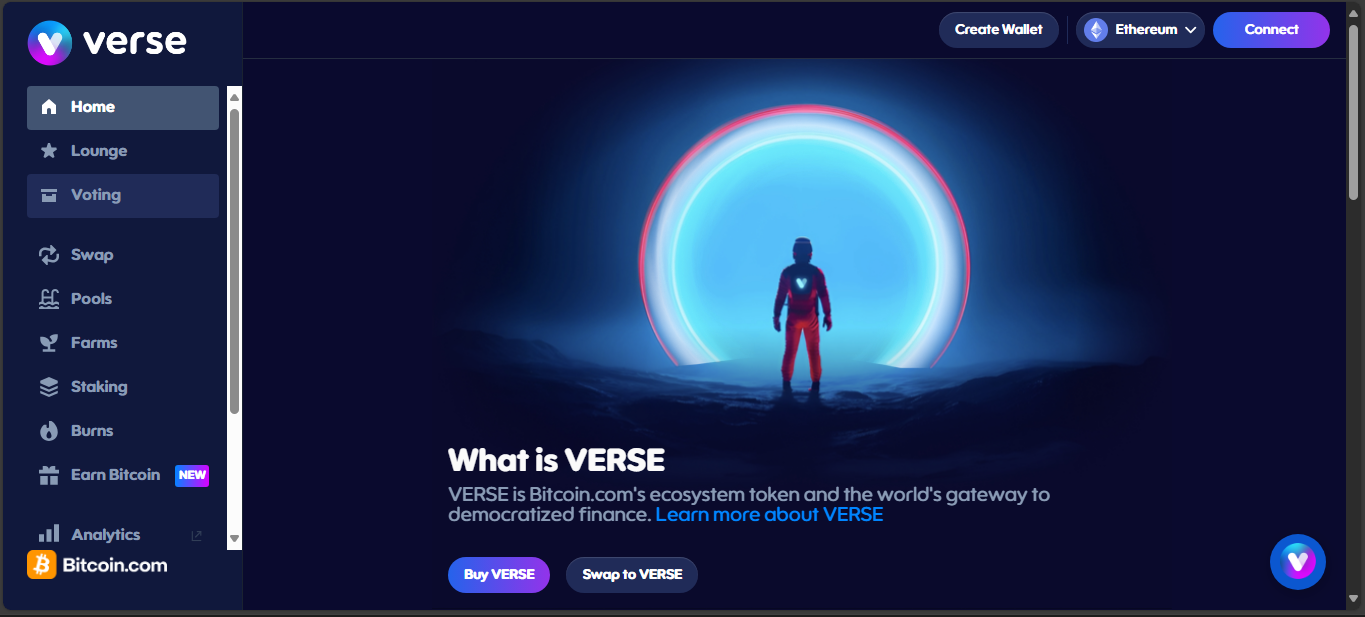 Verse DEX by Bitcoin.com with AMM swaps on Ethereum and SmartBCH