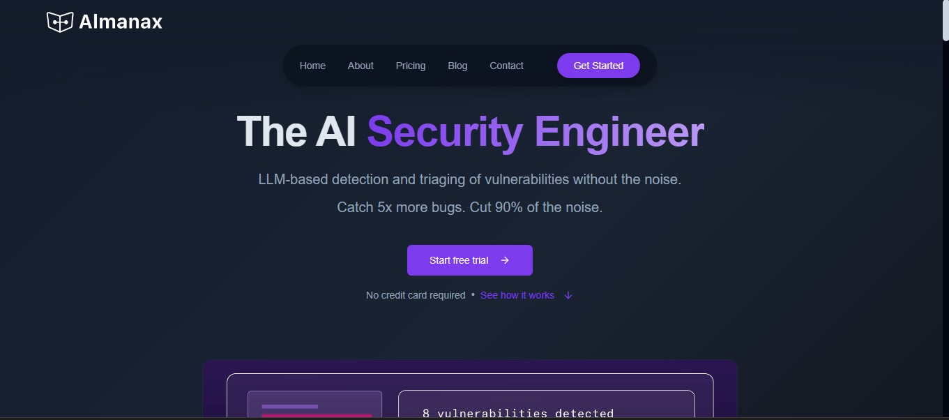 Almanax crypto calendar interface and logo