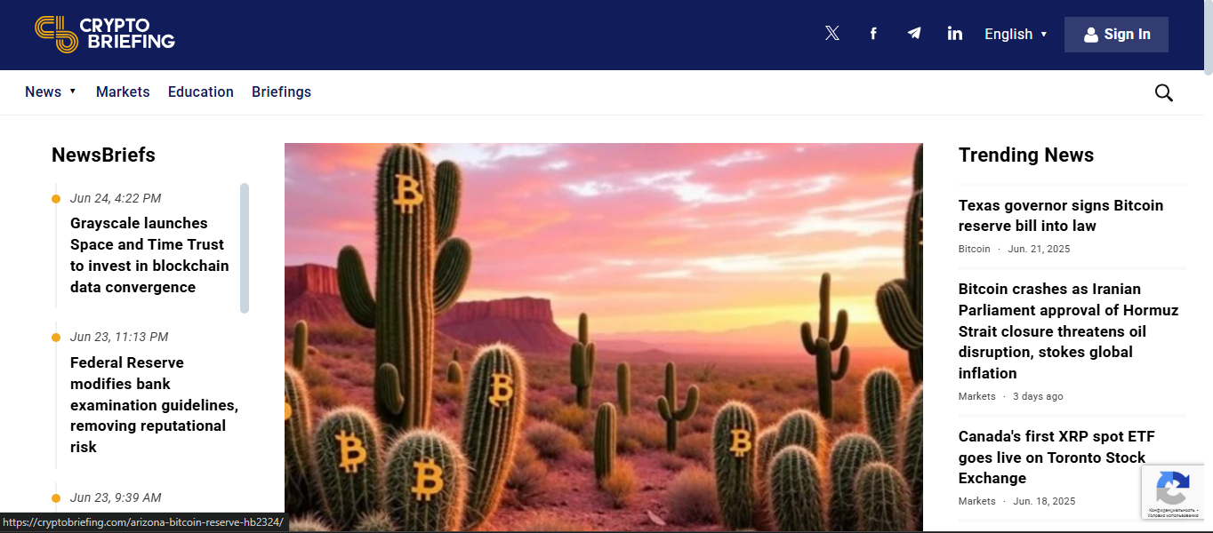 Crypto Briefing platform with token reviews, DeFi analysis and crypto research articles